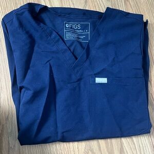 Figs Small Catarina scrub top- Navy